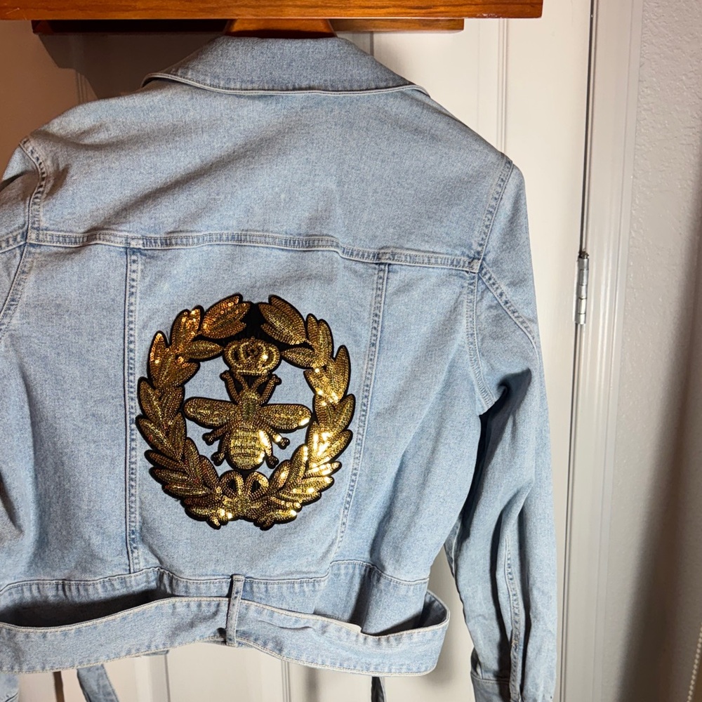 LC Lauren Conrad Light Blue Jean Jacket - Picture 4 of 5